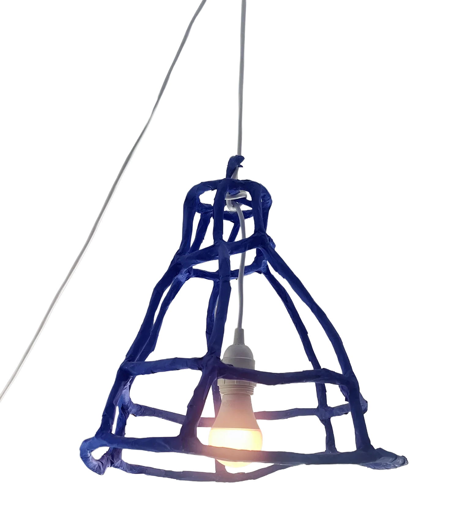 Paper mache lampshade